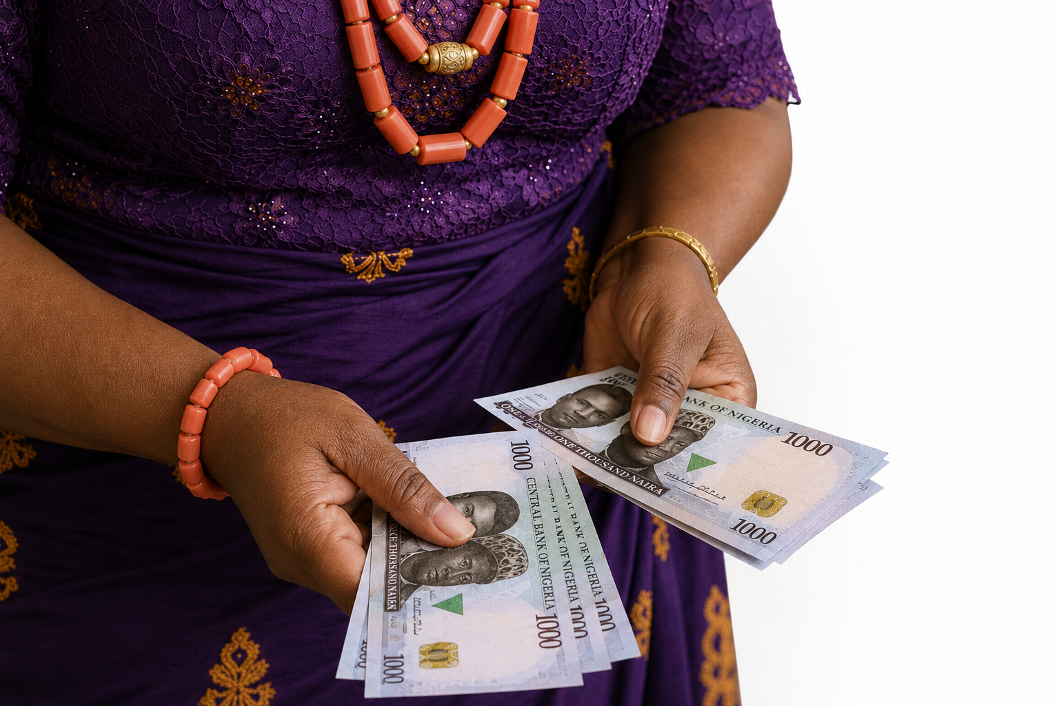 Anambra State market trader serving customers